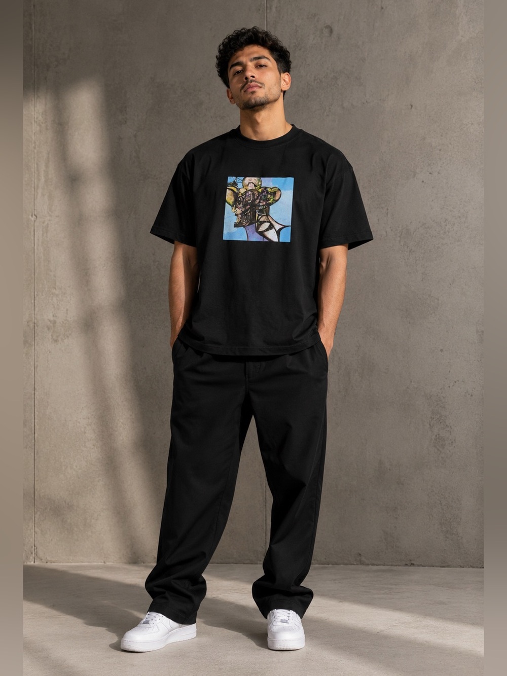 NWOT Travis Scott x George Condo Portrait Franchise Graphic Tee Men's XL Black